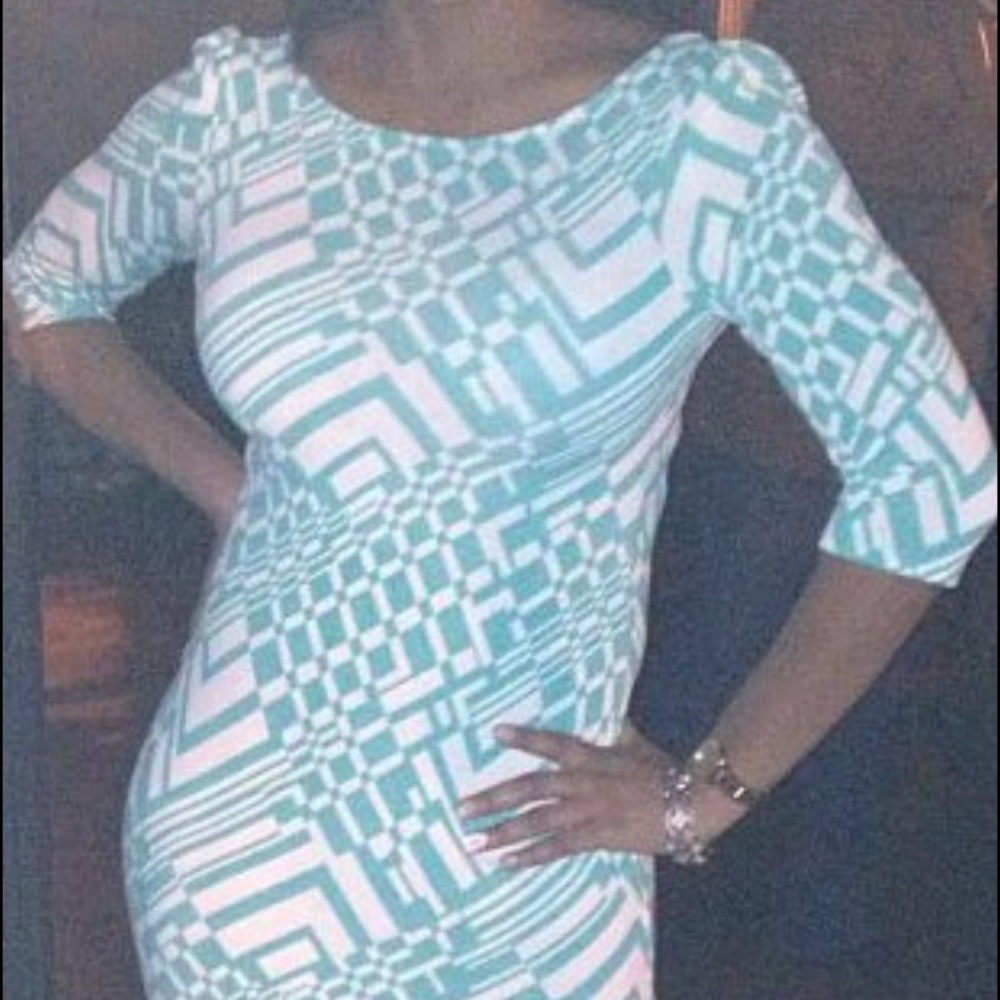 Pattern bodycon dress